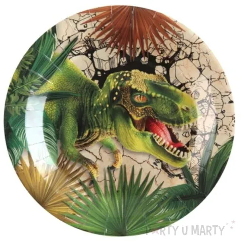 talerzyki dinozaur tyranozaur 22 5 cm santex 10 szt