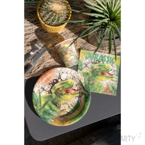 talerzyki dinozaur tyranozaur 22 5 cm santex 10 szt