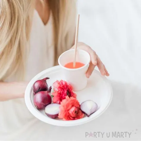 talerzyki ekologiczne bio trzcina cukrowa partydeco 17 cm 6 szt