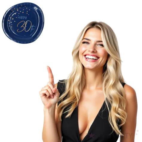 talerzyki elegant happy birthday 30 folat