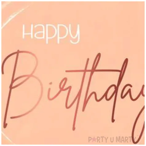 talerzyki elegant happy birthday rozowe folat