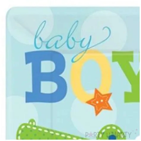 talerzyki papierowe ahoy baby blue 18 cm 8 szt