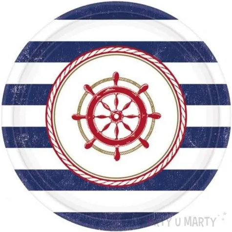 talerzyki papierowe anchors aweigh amscan 18 cm 8 szt