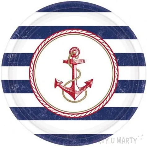 talerzyki papierowe anchors aweigh amscan 27 cm 8 szt