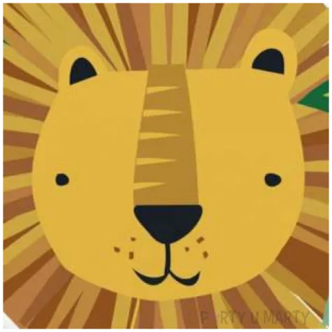 talerzyki papierowe animowane safari kolorowe godan 8 szt