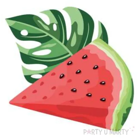 talerzyki papierowe arbuz kwadratowy paw 23 x 23 cm 10 szt