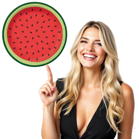 talerzyki papierowe arbuz paw 18 cm 10 szt