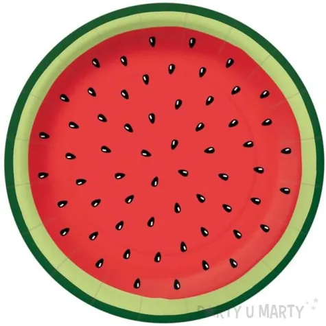 talerzyki papierowe arbuz paw 18 cm 10 szt