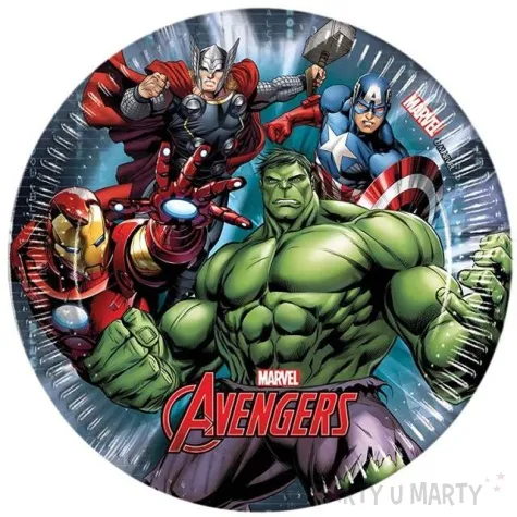 talerzyki papierowe avengers power procos 20 cm 8 szt