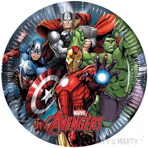 talerzyki papierowe avengers power procos 23 cm 8 szt