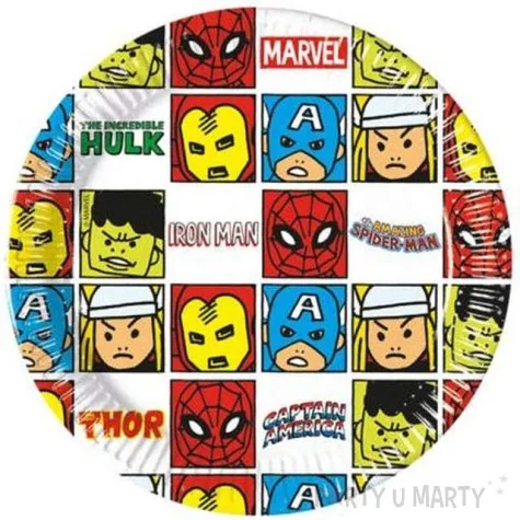 talerzyki papierowe avengers team power procos 20 cm 8 szt