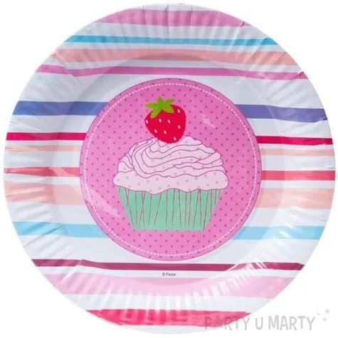 talerzyki papierowe babeczki 23 cm 6 szt