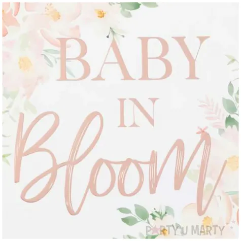 talerzyki papierowe baby shower baby in bloom amscan 24 cm 8 szt