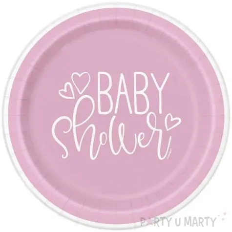 talerzyki papierowe baby shower unique 18 cm 8 szt