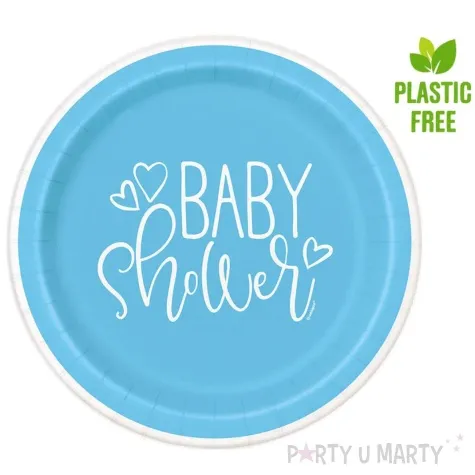 talerzyki papierowe baby shower unique 23 cm 8 szt