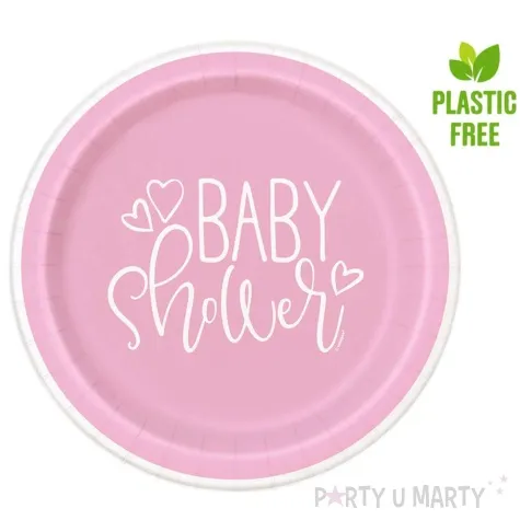 talerzyki papierowe baby shower unique 23 cm 8 szt
