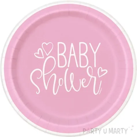 talerzyki papierowe baby shower unique 23 cm 8 szt