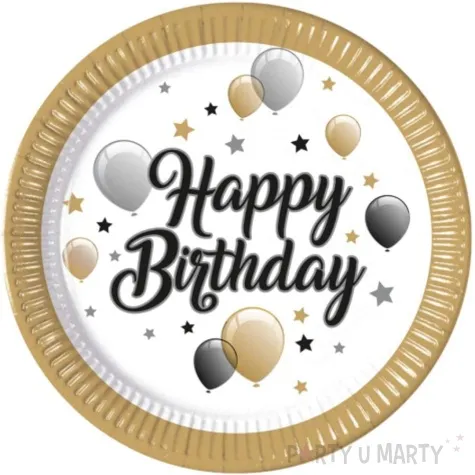 talerzyki papierowe balloons happy birthday procos 23 cm 8 szt