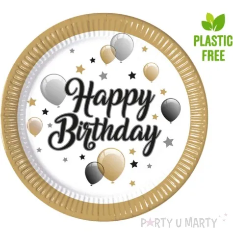 talerzyki papierowe balloons happy birthday procos 23 cm 8 szt