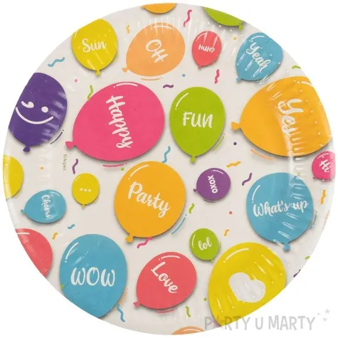 talerzyki papierowe balony arpex 18 cm 8 szt