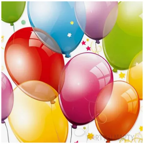 talerzyki papierowe balony mix maki 18 cm 8 szt