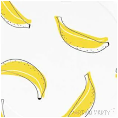 talerzyki papierowe banany biale partypal 18 cm 6 szt