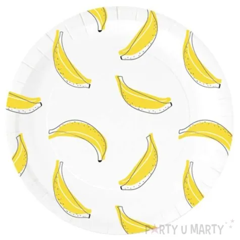 talerzyki papierowe banany biale partypal 18 cm 6 szt
