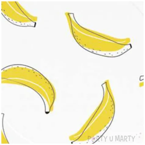 talerzyki papierowe banany biale partypal 23 cm 6 szt