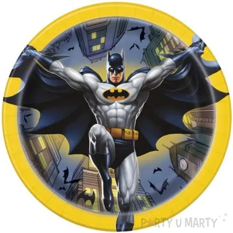 talerzyki papierowe batman unique 18 cm 8 szt