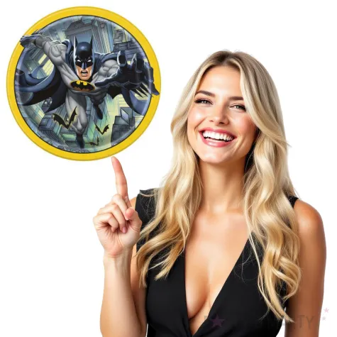 talerzyki papierowe batman unique 23 cm 8 szt