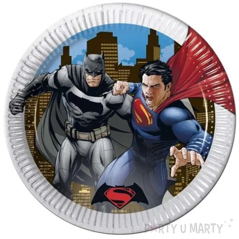 talerzyki papierowe batman vs superman 23 cm 8 szt