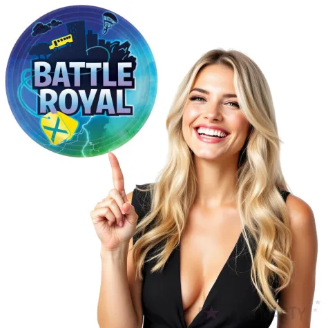 talerzyki papierowe battle royale amscan 23 cm 8 szt