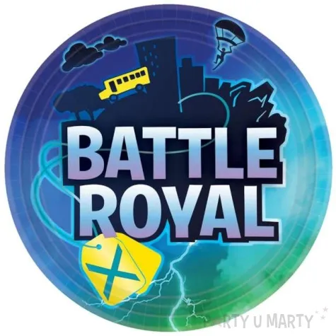 talerzyki papierowe battle royale amscan 23 cm 8 szt