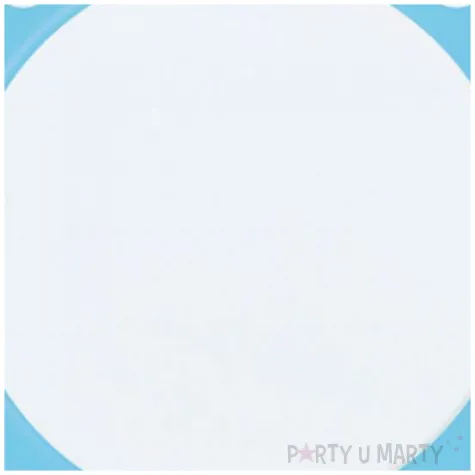 talerzyki papierowe biale grochy niebieski unique 23 cm 8 szt