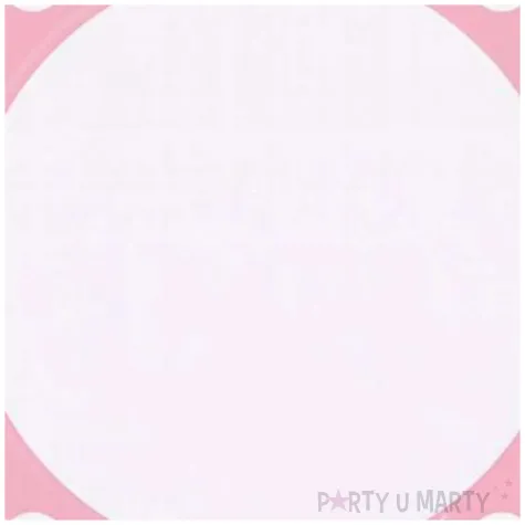 talerzyki papierowe biale grochy rozowy jasny unique 23 cm 8 szt