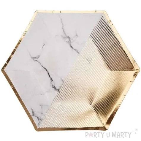 talerzyki papierowe bialy marmurek neviti 20 cm 8 szt