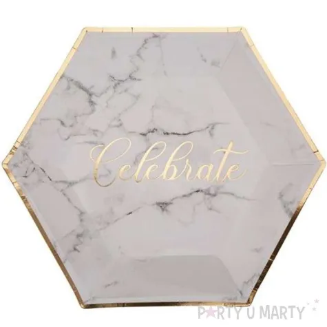 talerzyki papierowe bialy marmurek neviti 27 cm 8 szt