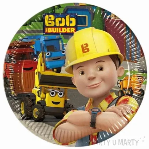 talerzyki papierowe bob budowniczy 20 cm 8 szt