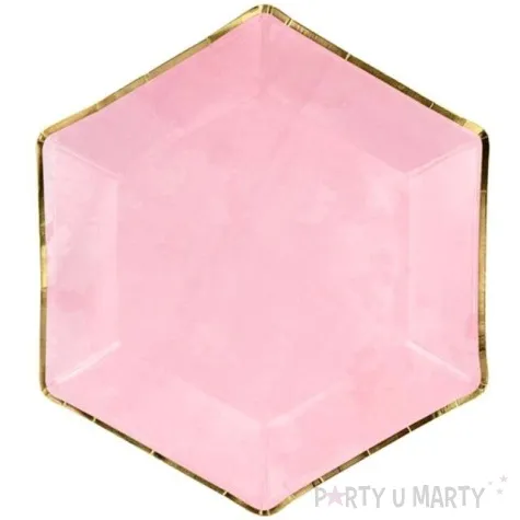 talerzyki papierowe bride to be rozowe partydeco 23 cm 6 szt