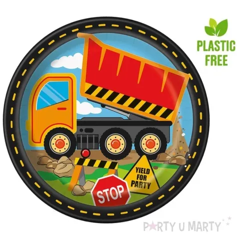 talerzyki papierowe budowa wywrotka unique 23 cm 8 szt