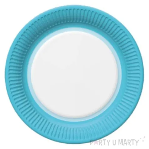 talerzyki papierowe candy blekitne maki 18 cm 8 szt