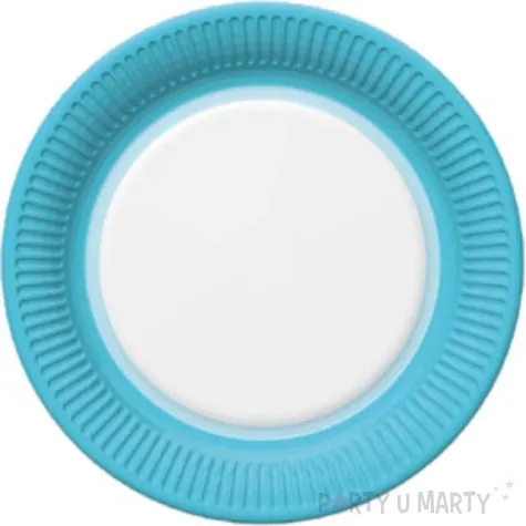 talerzyki papierowe candy blekitne maki 23 cm 8 szt