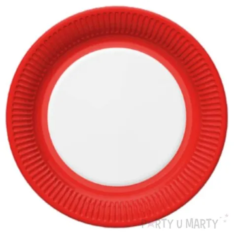 talerzyki papierowe candy czerwone maki 23 cm 8 szt