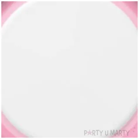 talerzyki papierowe candy rozowe jasne maki 18 cm 8 szt