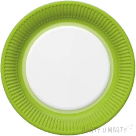 talerzyki papierowe candy zielone jasne maki 23 cm 8 szt
