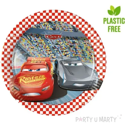 talerzyki papierowe cars 3 20 cm 8 szt