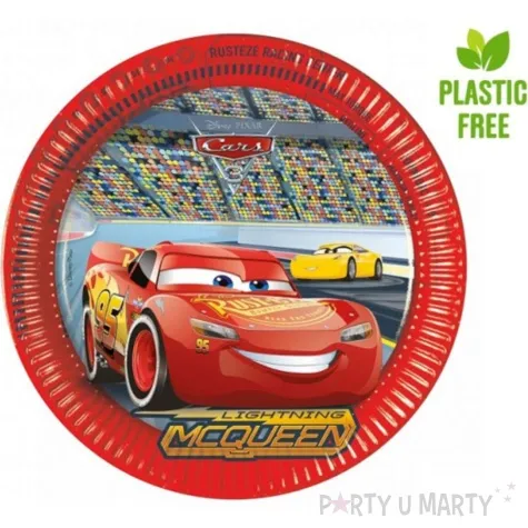 talerzyki papierowe cars 3 23 cm 8 szt