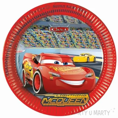 talerzyki papierowe cars 3 23 cm 8 szt