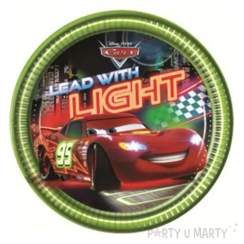 talerzyki papierowe cars neon 20 cm 8 szt