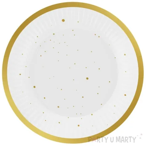 talerzyki papierowe celebrate kropki zloty godan 18 cm 6 szt